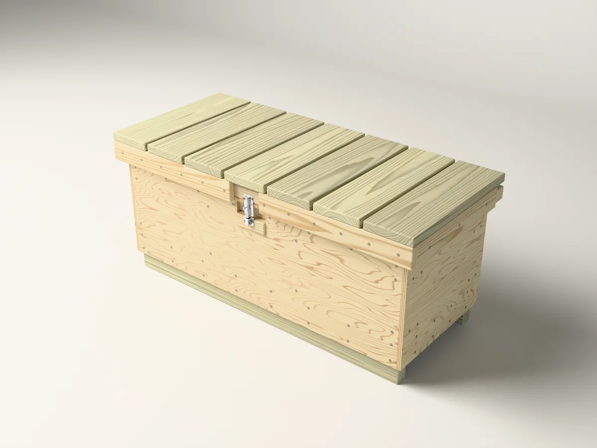 3D rendering of the Cat Shelter Bench