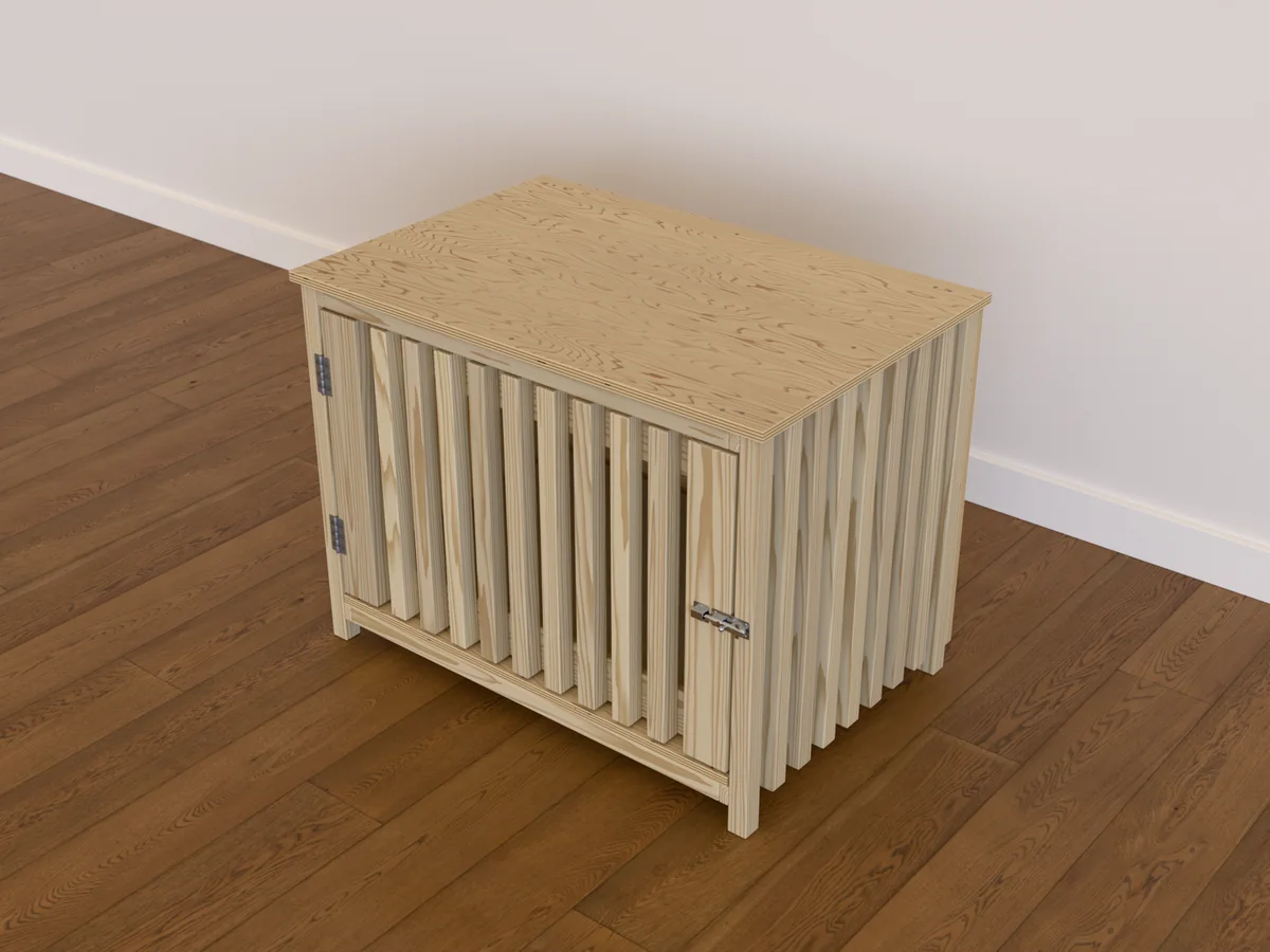 3D rendering of the Dog Crate End Table